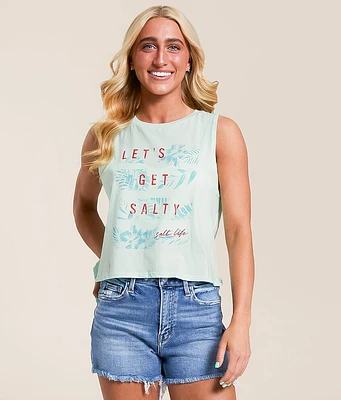 Let's Get Salty Cropped Muscle Tank Top