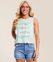 Let's Get Salty Cropped Muscle Tank Top