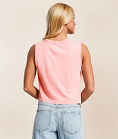 Coral Love Cropped Tank Top