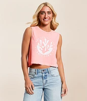 Coral Love Cropped Tank Top