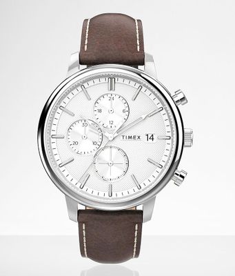 Timex Chicago Chrono Leather Watch