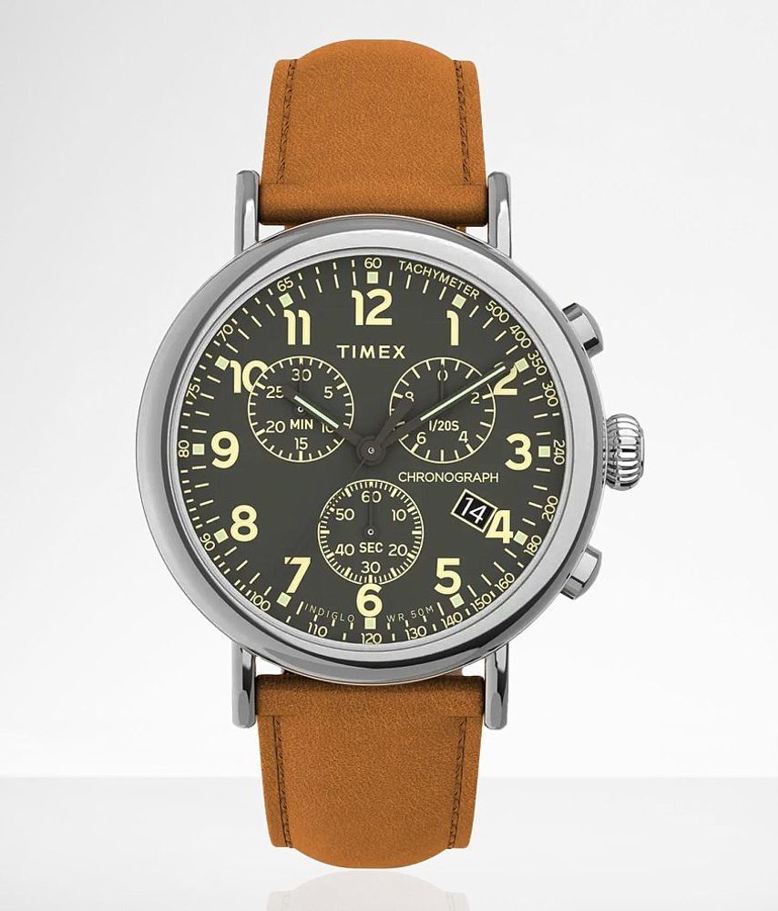 Timex Standard Chrono Leather Watch