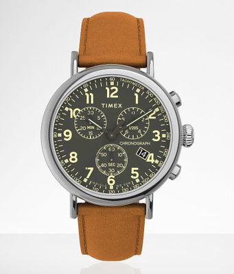 Timex Standard Chrono Leather Watch