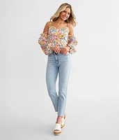 Floral Sweetheart Cropped Top