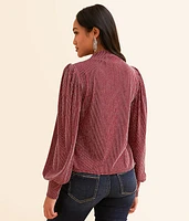 Metallic Stripe Top