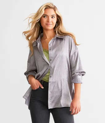 Willow & Root Satin Crinkle Blouse