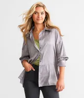 Willow & Root Satin Crinkle Blouse