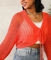Lace-Up Cardigan