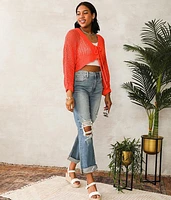 Lace-Up Cardigan