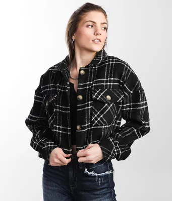 Timing Flannel Cropped Jacket