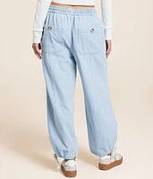 Cropped Wide Leg Striped Pant
