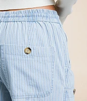 Cropped Wide Leg Striped Pant