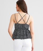 Ruffle Peplum Tank Top