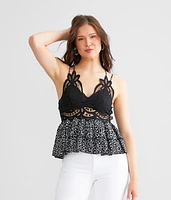 Ruffle Peplum Tank Top