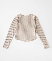 Girls - Ribbed Hanky Hem Top