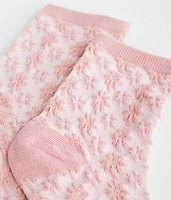 Floral Embroidered Socks