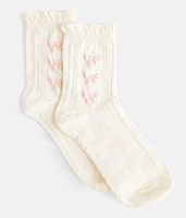 BKE Textured Bow Socks