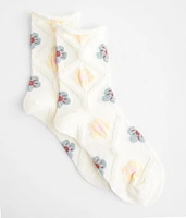 BKE Floral Crew Socks