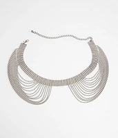 Draped Rhinestone Fringe Belt