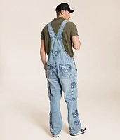 Denim Double Cargo Overalls