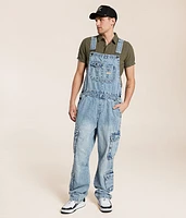 Denim Double Cargo Overalls