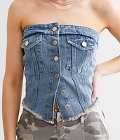 Denim Corset Tube Top
