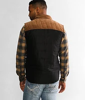 Pieced Corduroy Puffer Vest