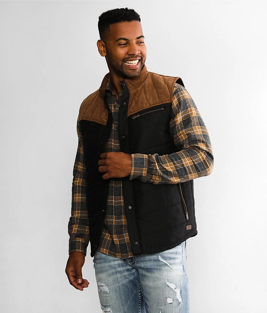 Pieced Corduroy Puffer Vest