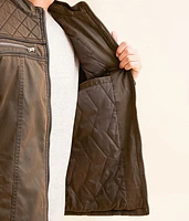 Antique Quilted Faux Leather Jacket