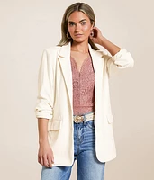 Double Button Knit Blazer