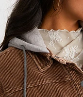 Hooded Corduroy Jacket