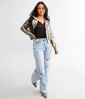 Metallic Moto Jacket