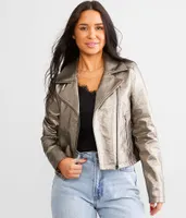 Willow & Root Metallic Moto Jacket