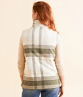 Collared Plaid Vest