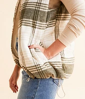 Collared Plaid Vest