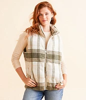 Collared Plaid Vest