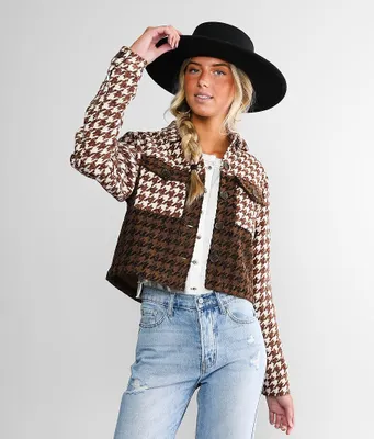 Gilded Intent Houndstooth Cropped Jacket