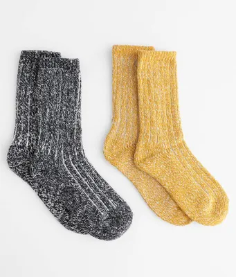 Lemon 2 Pack Sweater Knit Socks
