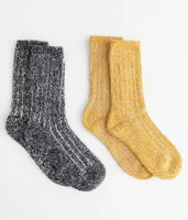 Lemon 2 Pack Sweater Knit Socks