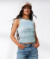 Ribbed Coastal Belt Tank Top