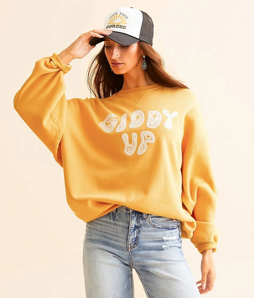 Modish Rebel Giddy Up Oversized Pullover