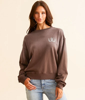 Modish Rebel Running Horses Oversized Pullover