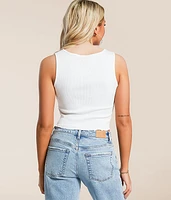 Studded Split Hem Tank Top