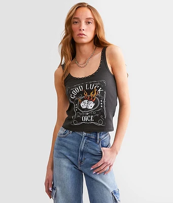 Modish Rebel Good Luck Cropped Tank Top