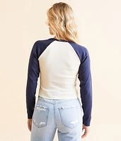 Brooklyn Bridge Cropped Raglan T-Shirt