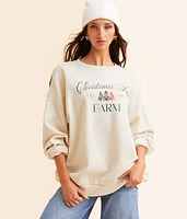 Modish Rebel Christmas Tree Farm Oversized Pullover