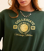 Collegiate Basketball Cropped Pullover