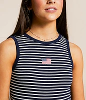Striped American Flag Tank Top