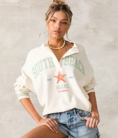 South Beach Oversized Henley Pullover