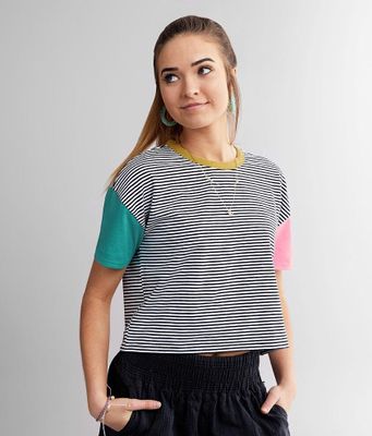 FITZ + EDDI Striped Color Block T-Shirt